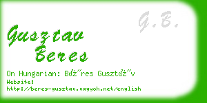 gusztav beres business card